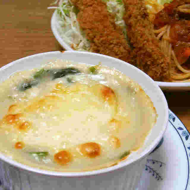 ほうれん草とベーコンのグラタン