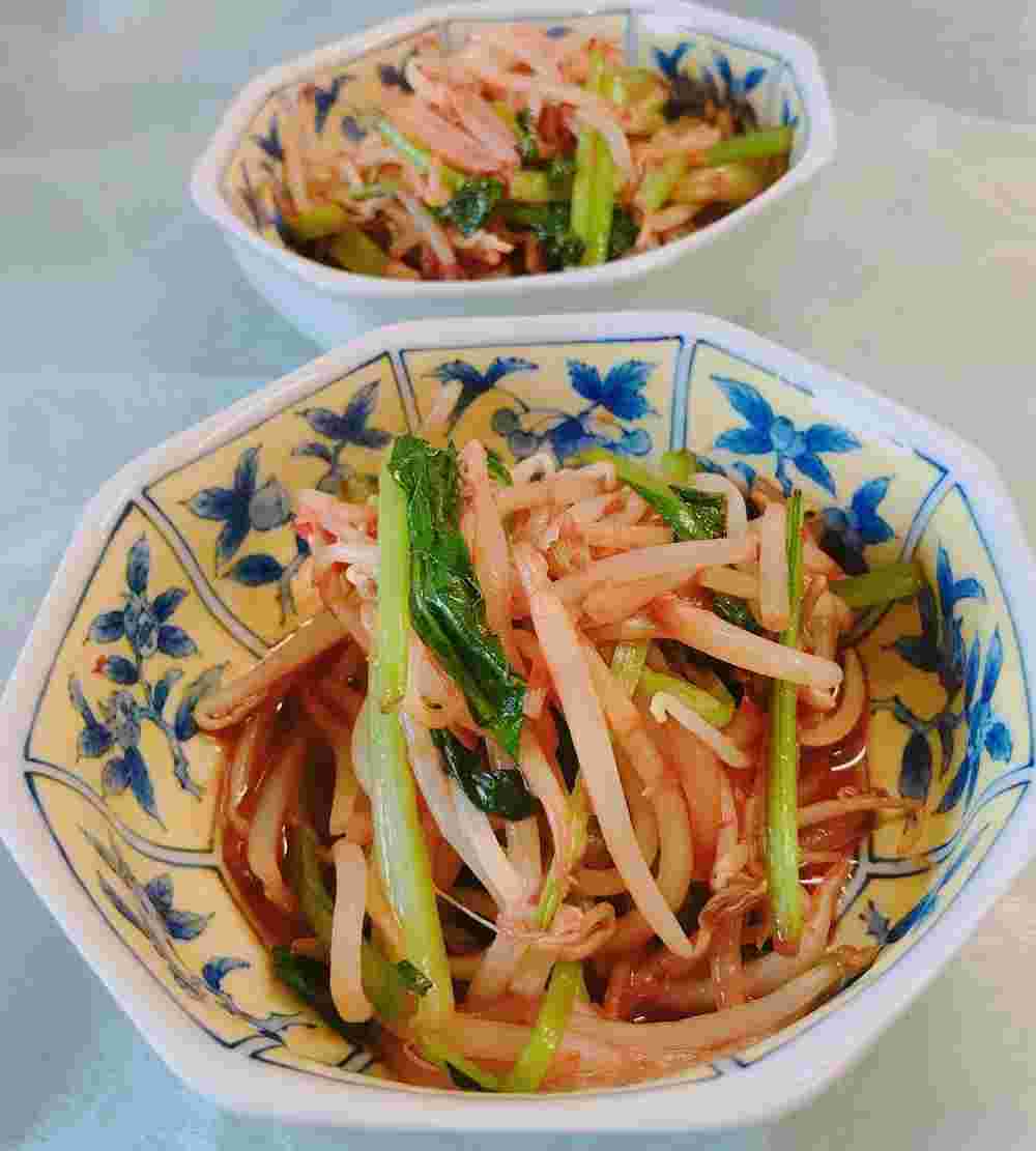 もやしとひき肉の中華炒め