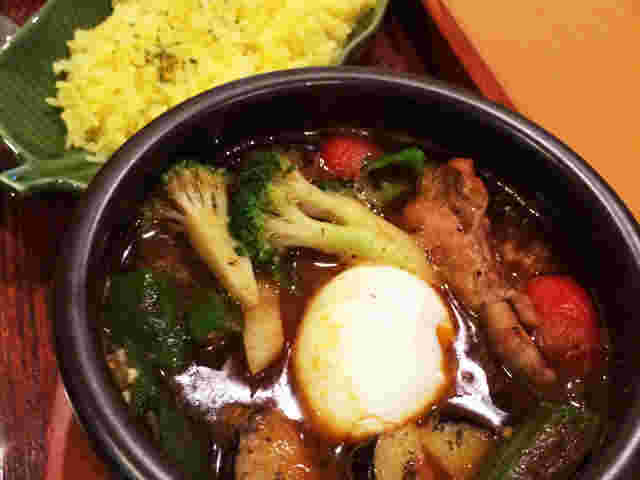 グリル鍋で仕上げたスープカレー