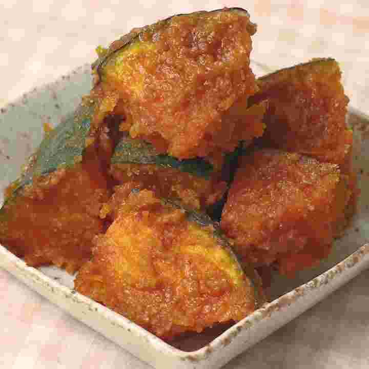 秋野菜のかぼちゃの胡麻和え