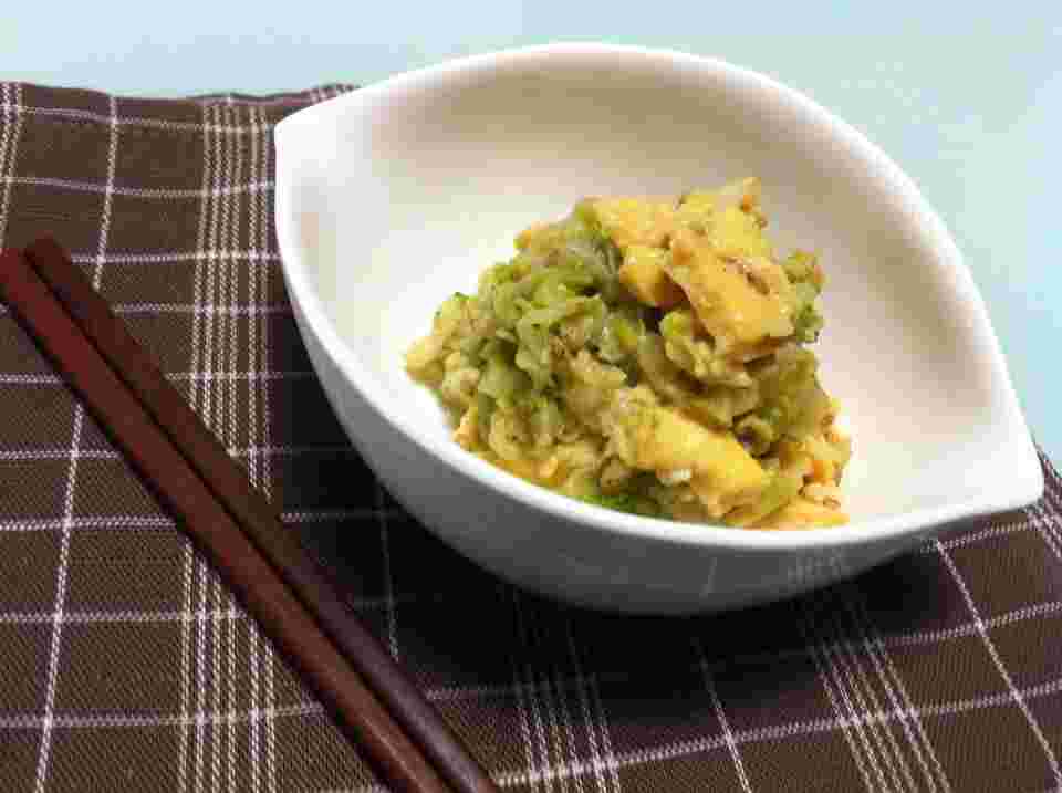 白菜と卵の時短炒め