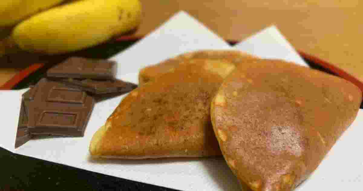 ホットケーキミックスを使ったチョコバナナワッフル
