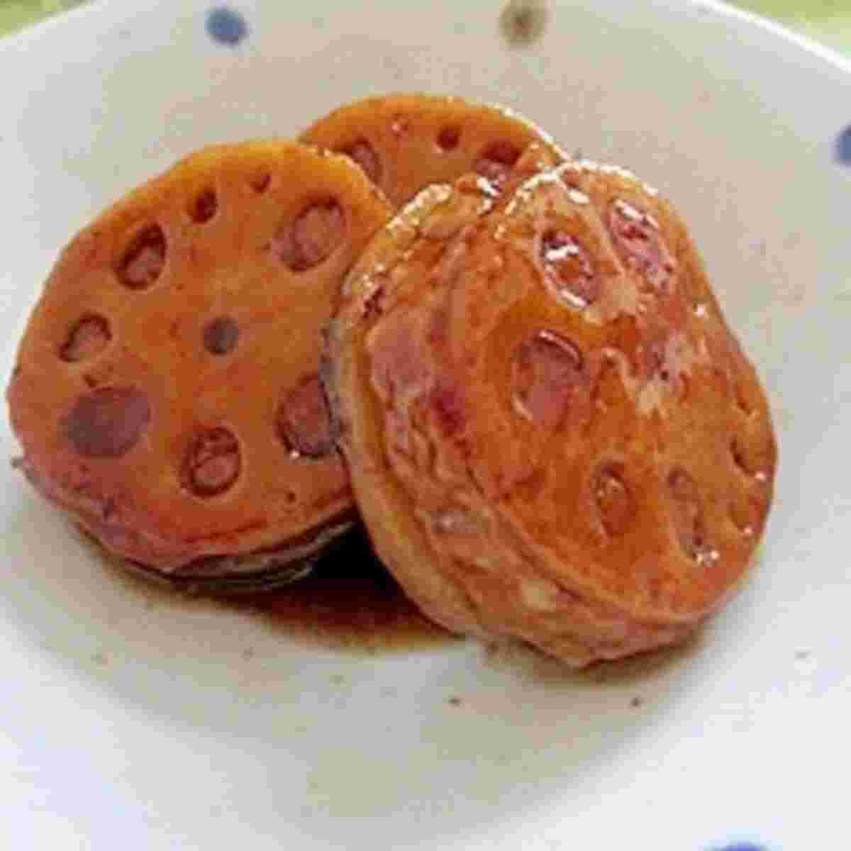 鶏ひき肉の蓮根はさみ焼き