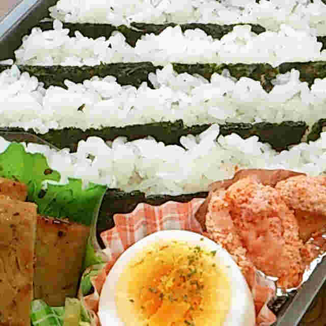 縞模様ののり弁
