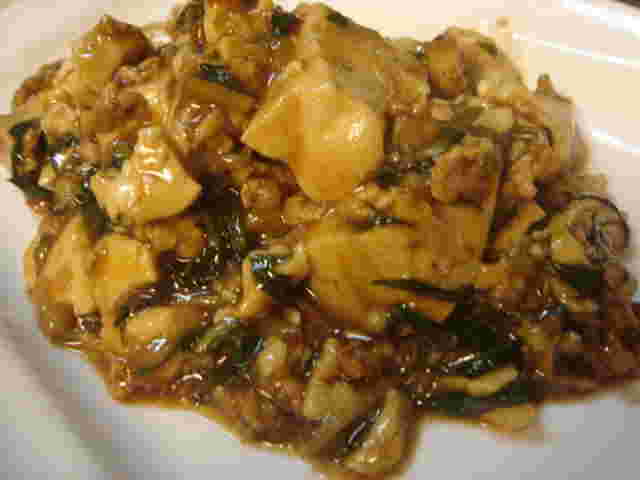 もやしと鶏挽肉の麻婆豆腐