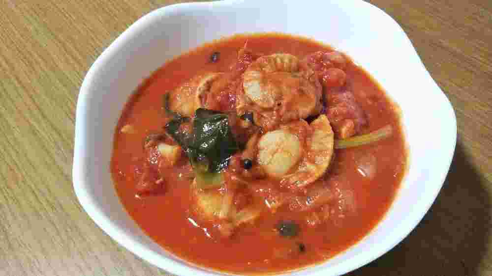 ホタテとツナ缶のトマトスープ