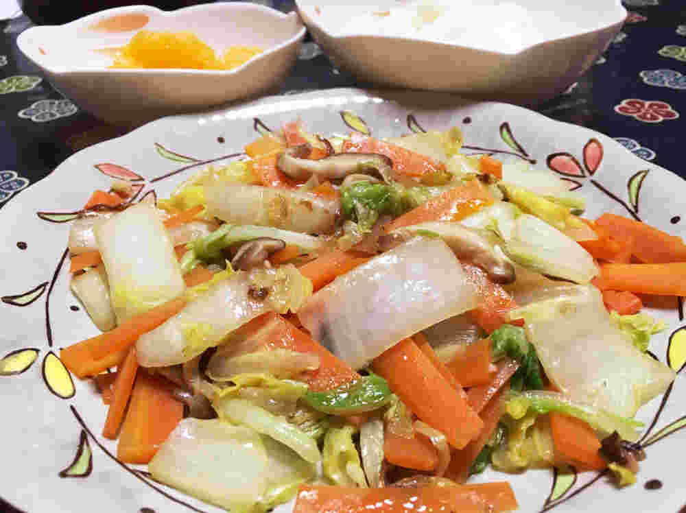 白菜の炒め物！