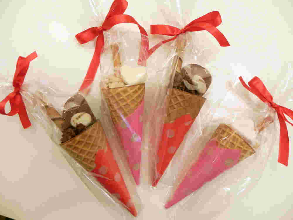 アイス用コーンを使ったカップチョコ