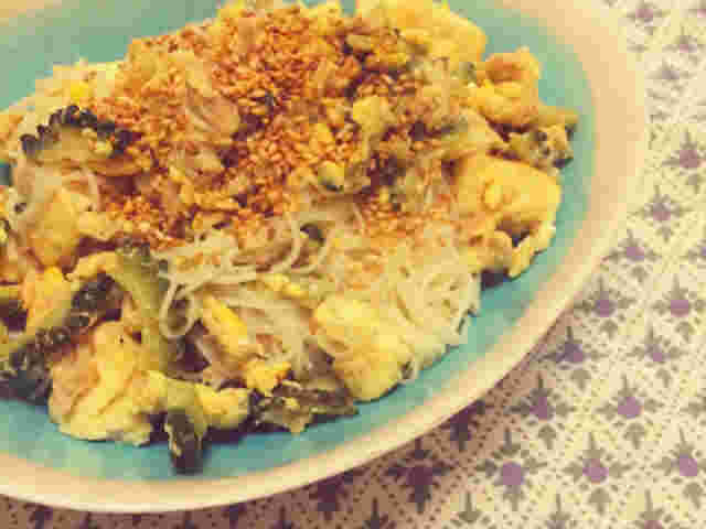 ツナ入りさっぱり素麺チャンプル