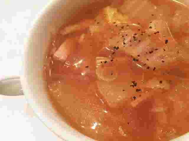 白菜たっぷりハムのスープレシピ