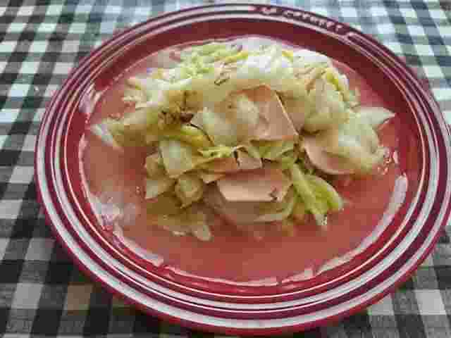 白菜とハムの炒めものレシピ