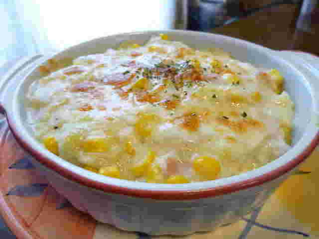 熱々の白菜とハムのグラタンレシピ
