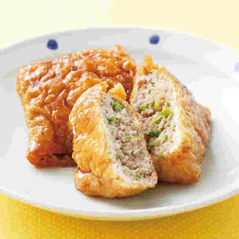 豚ひき肉とキャベツのきつね焼き