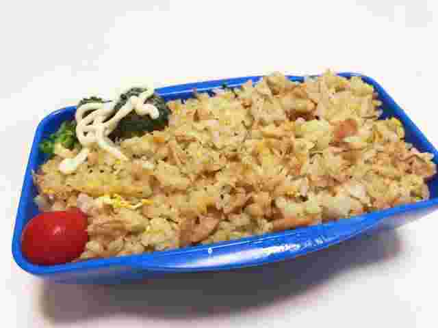 エノキを使ったツナチャーハン