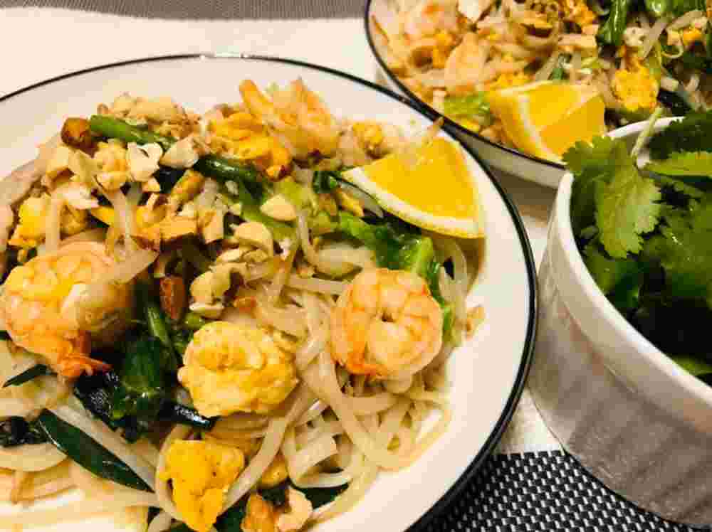 糖質カット麺を使用したパッタイ