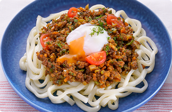 ひき肉のキーマカレーうどん