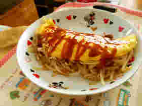 もやしとベーコンが入っているとんぺい焼きレシピ