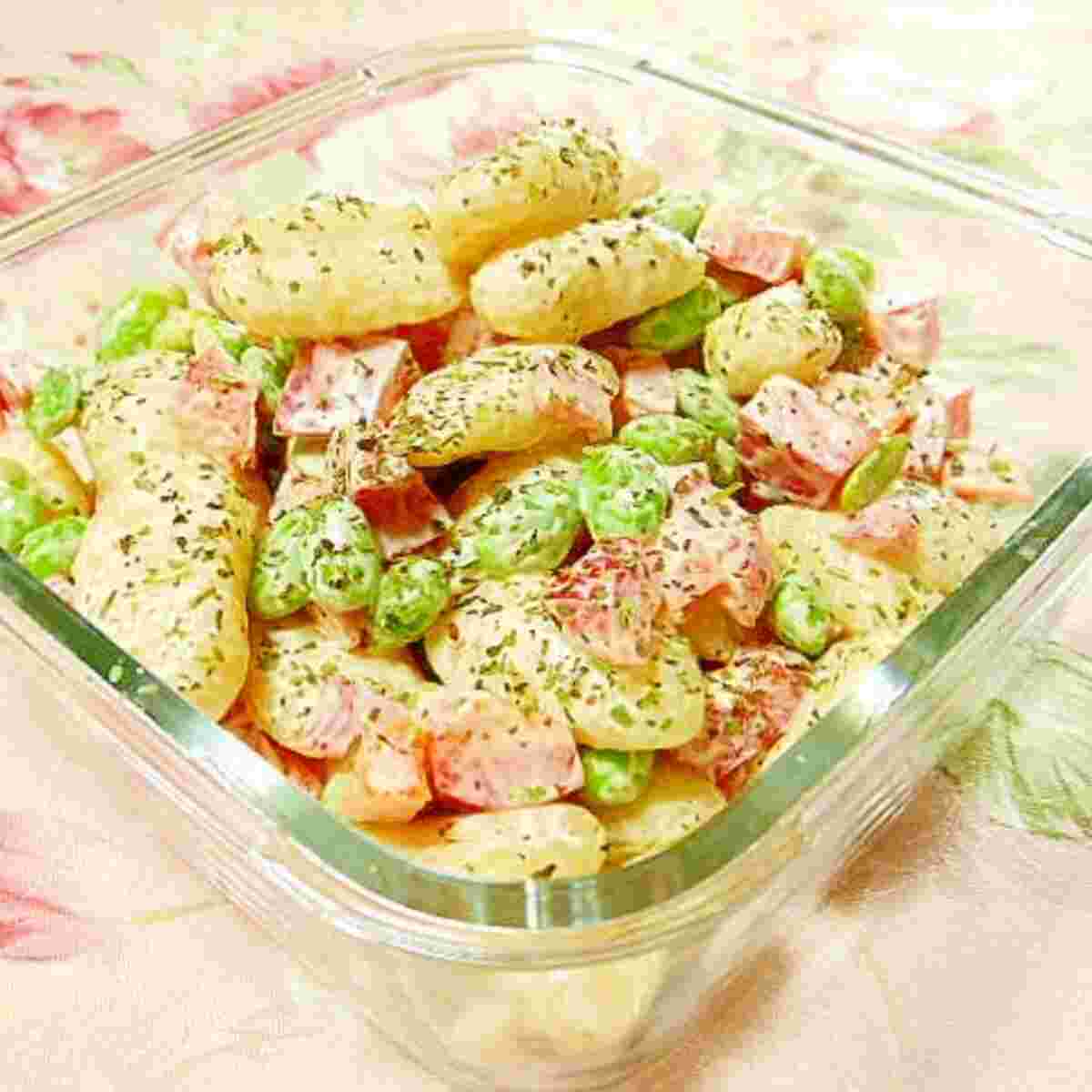 ニョッキ・枝豆・パプリカのサラダ