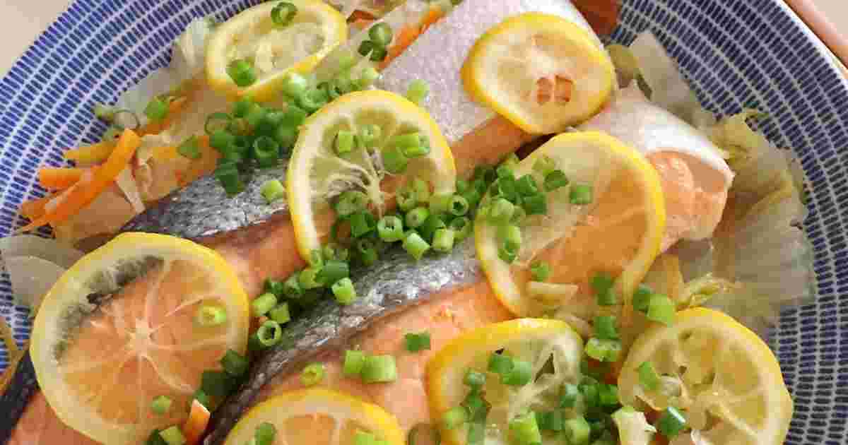 鮭と白菜の洋風レモンバター蒸し