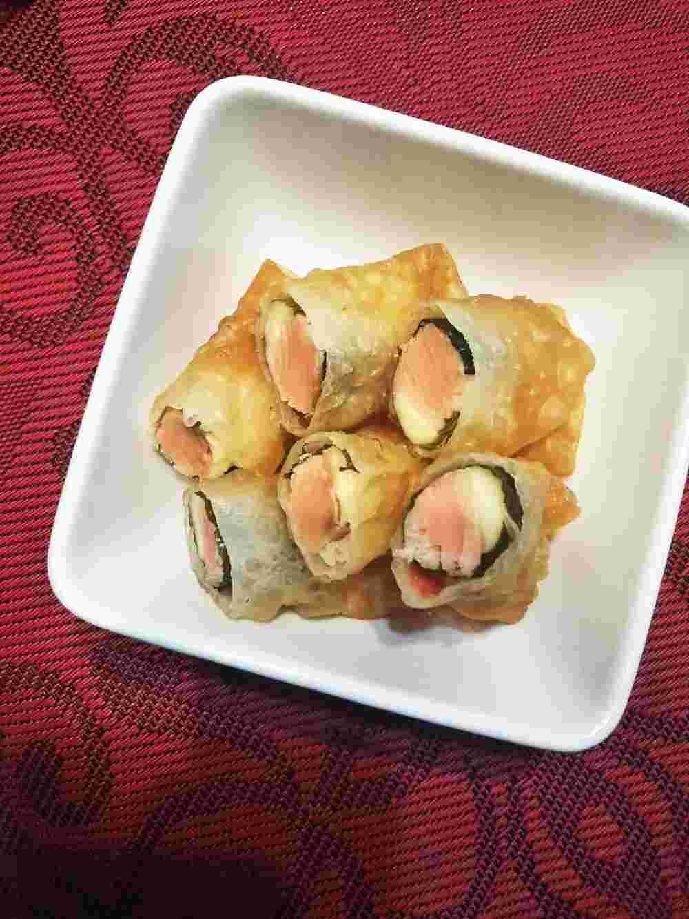 鮭と大葉のカリカリチーズ揚げ