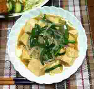 ニラともやしと豆腐の和風煮