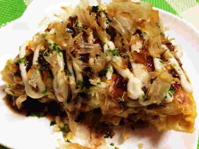 豚ひき肉のお好み焼き