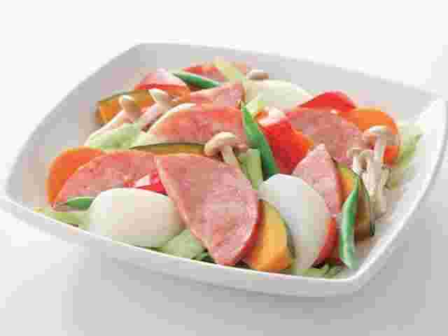 スモークハムと温野菜のサラダ