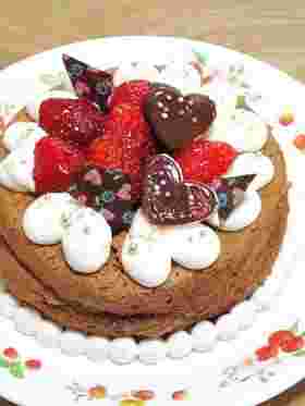 チョコチーズスフレケーキ