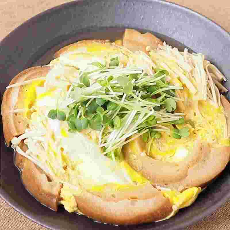 もちもち車麩とえのきの卵とじ