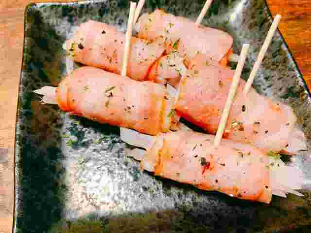 新生姜の焼きベーコン巻きの弁当レシピ