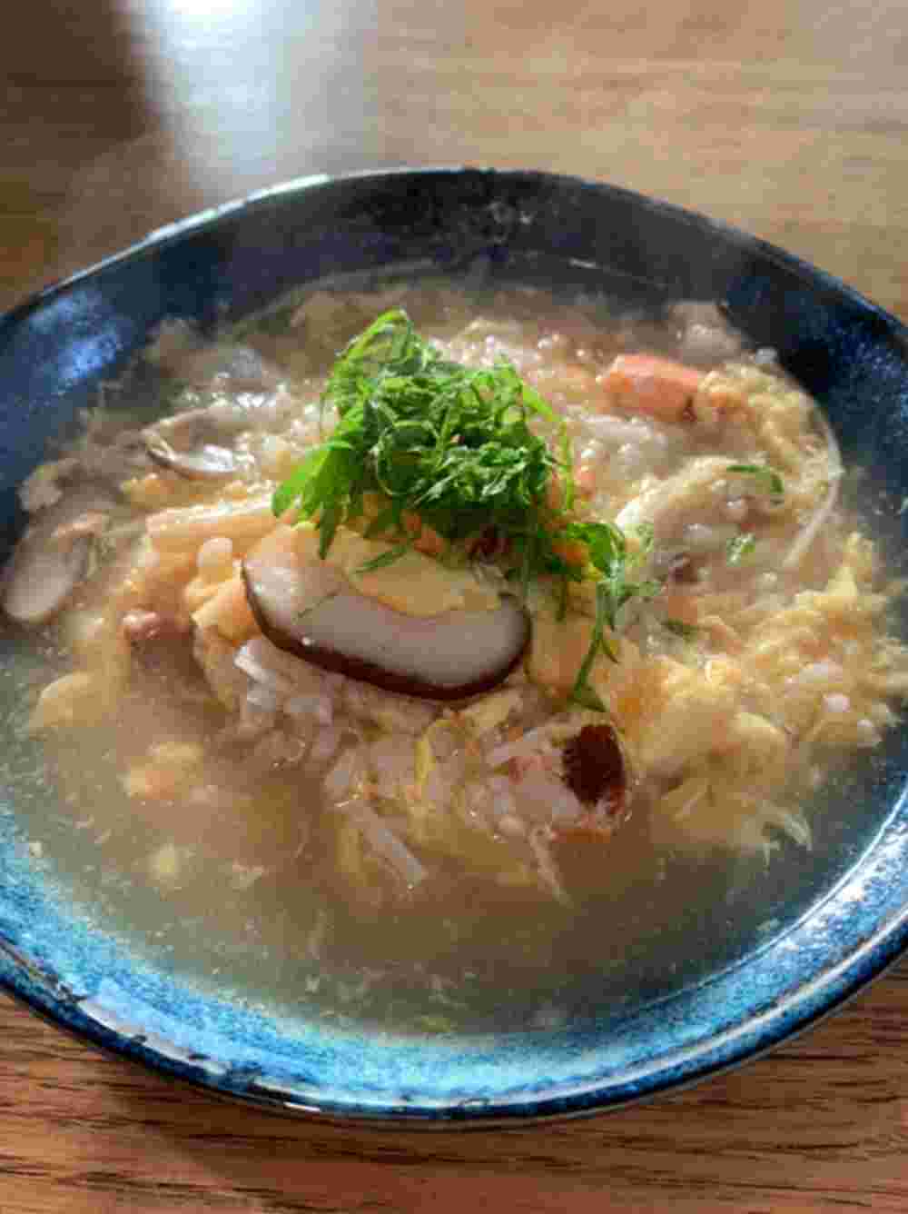 きのこ入り鮭雑炊