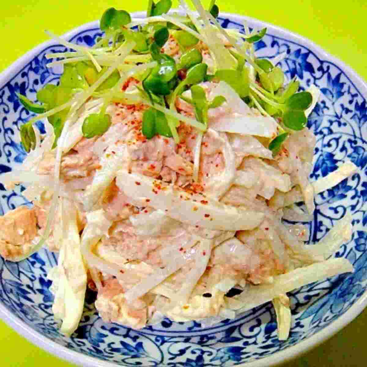 鮭缶を使ったマヨネーズ和え