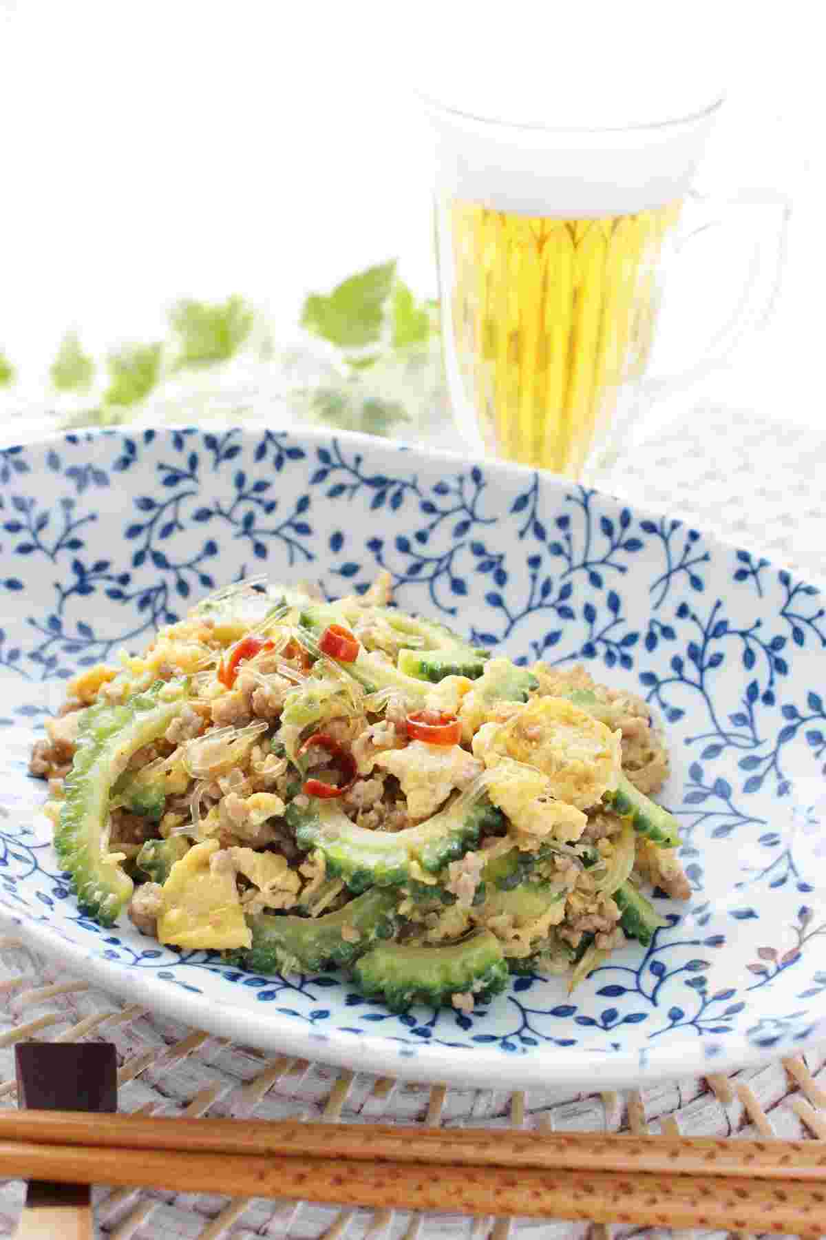 ゴーヤとひき肉のオイスター炒め