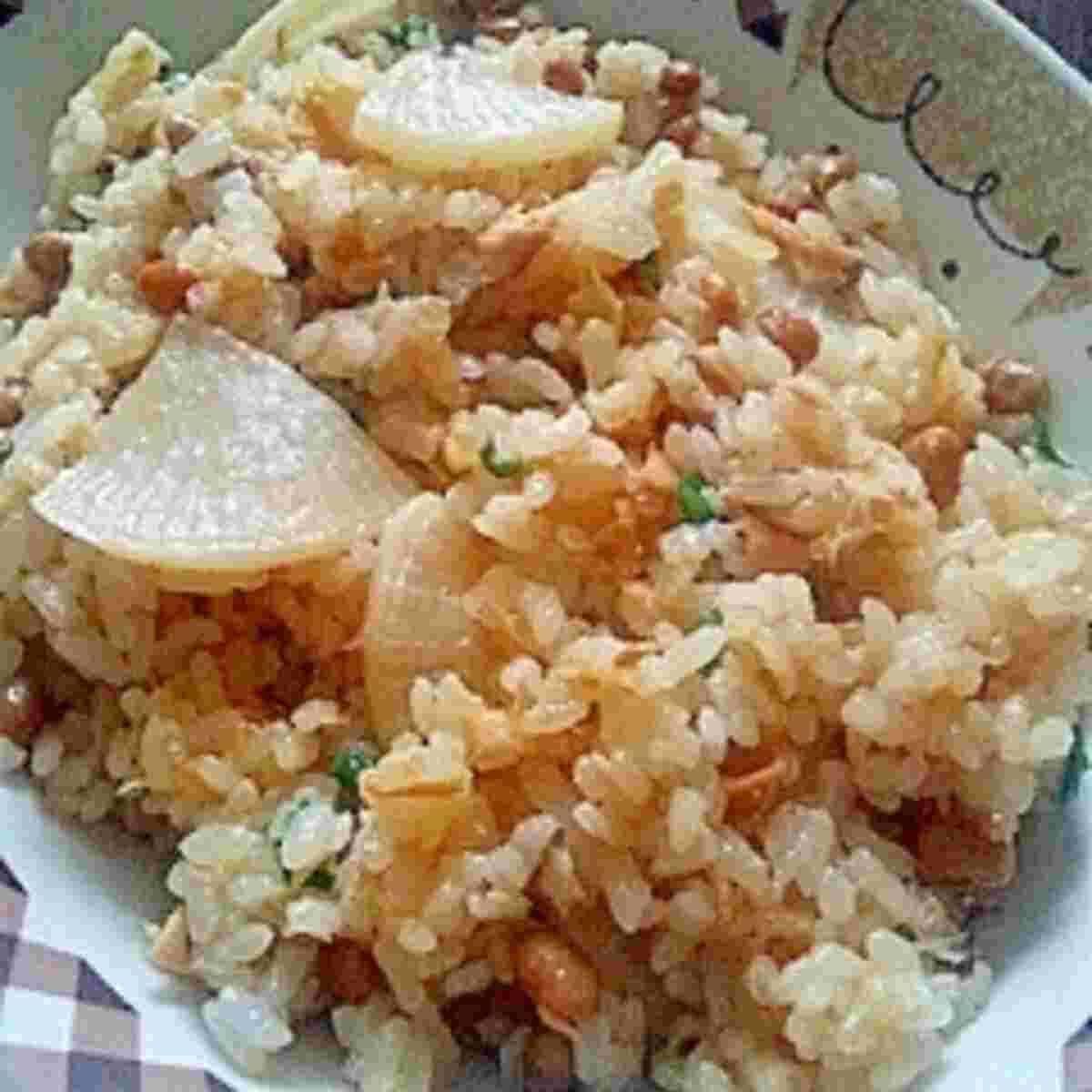 大根とツナと納豆のチャーハン