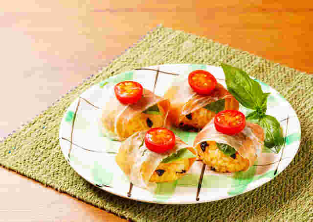 生ハムで巻いた焼きおにぎり