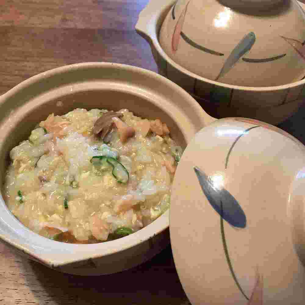 焼鮭と卵の雑炊