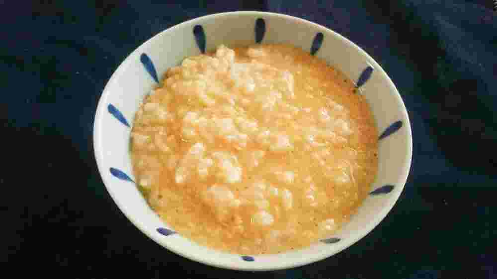 炊飯器で作るめんつゆ卵粥