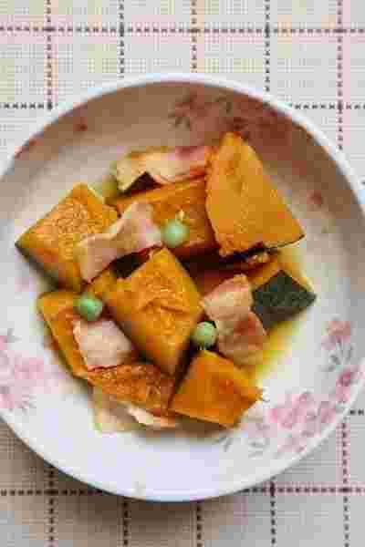 かぼちゃとベーコンのコンソメ煮
