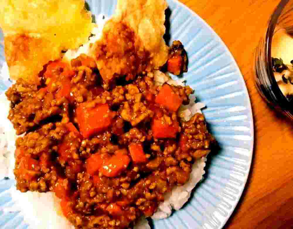にんじんとしいたけのキーマカレー