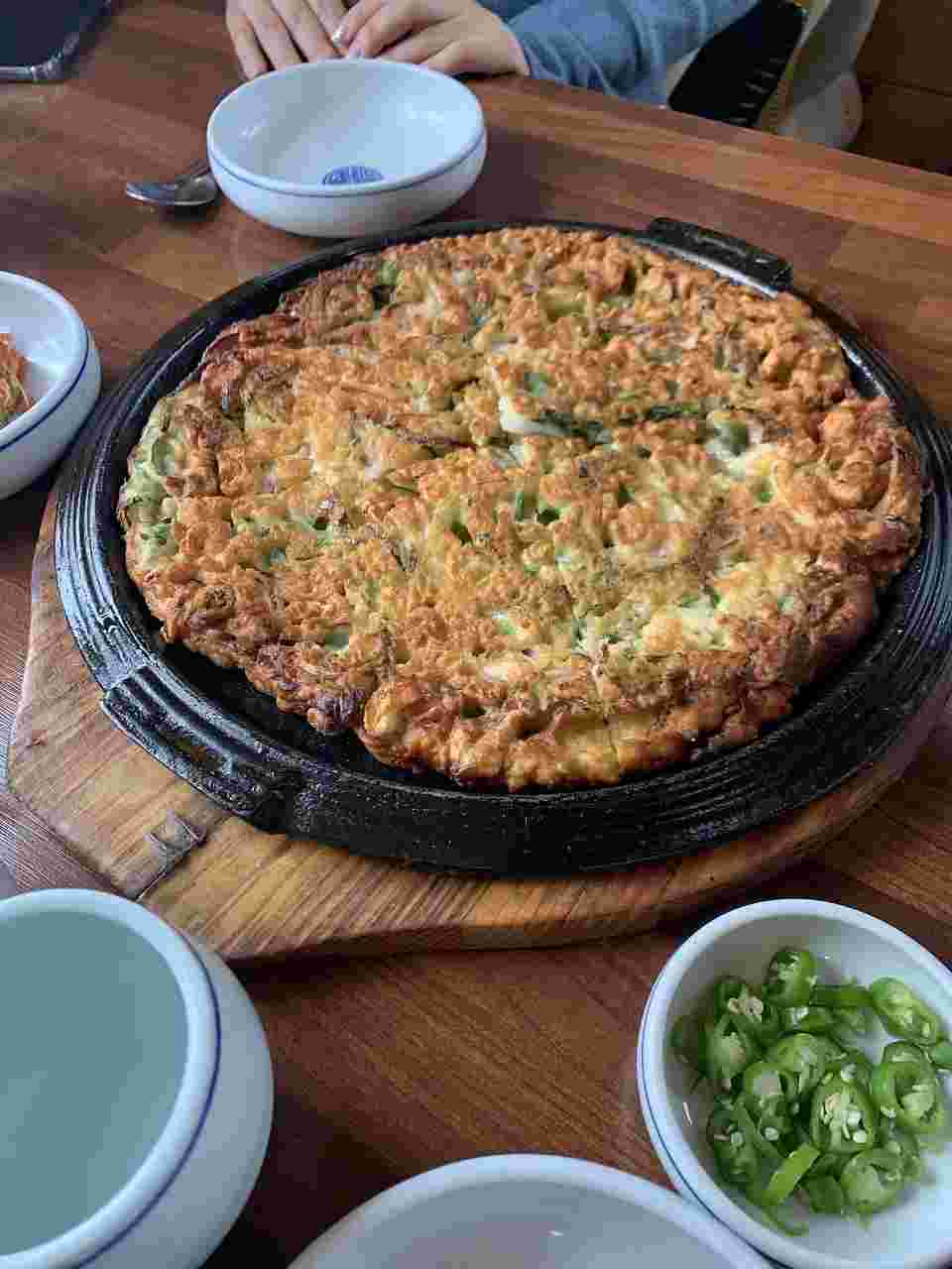 香ばしく焼きあがったチヂミ