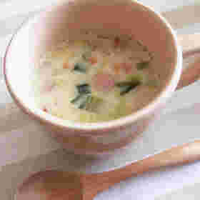 豆乳スープ〜余った野菜とウインナーで