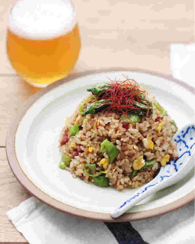 ししとうとベーコンの炒飯