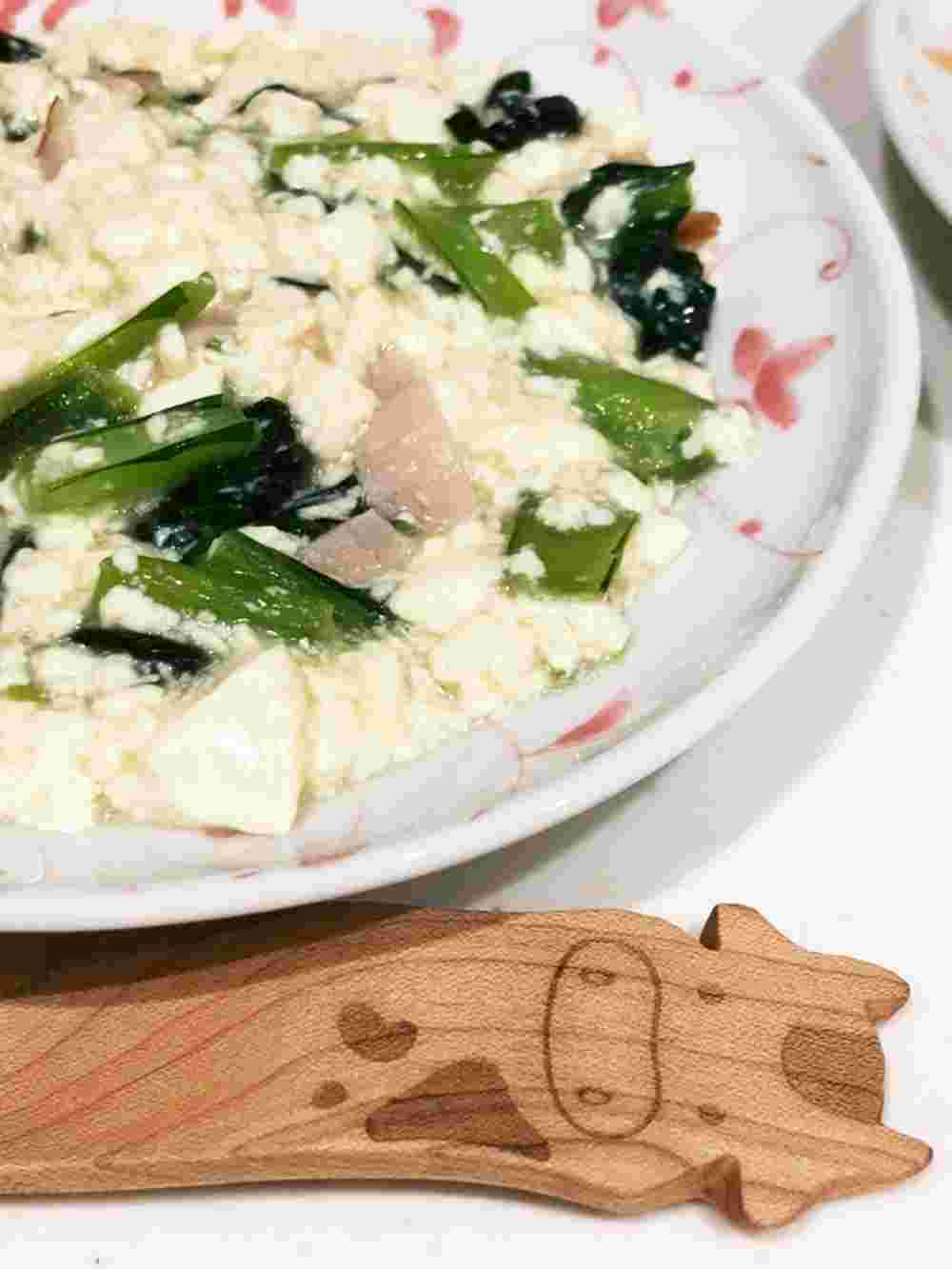 ハムと小松菜のとろとろ豆腐