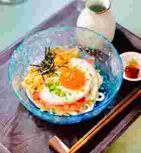 ベーコンと卵のうどん