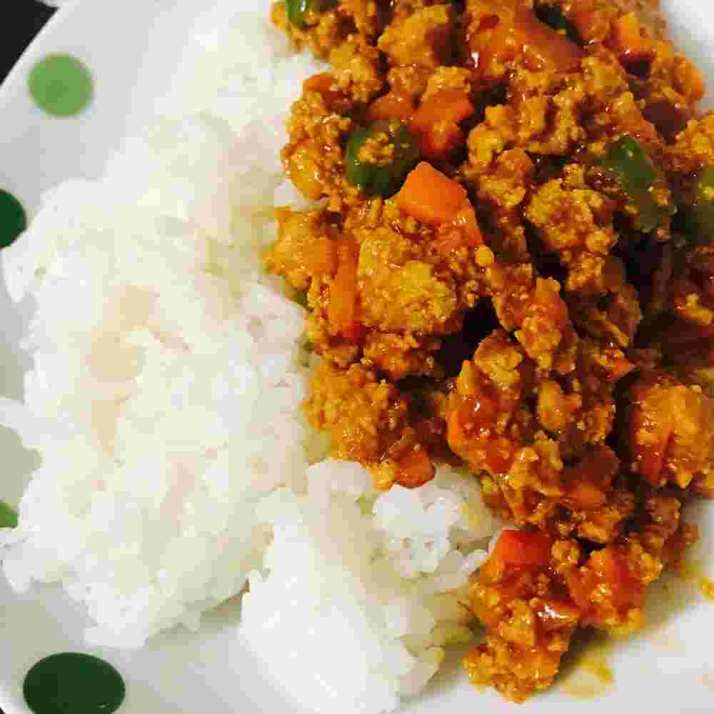 高野豆腐のキーマカレー