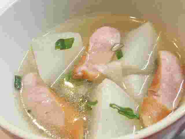 大根とウインナーの中華スープ