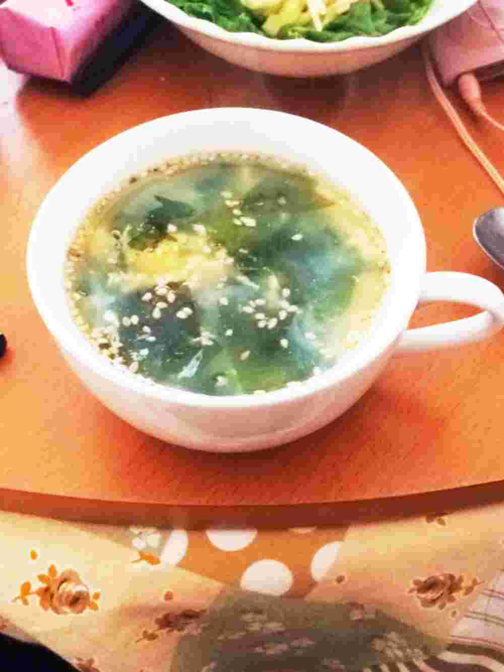 しらたきと卵の中華スープ