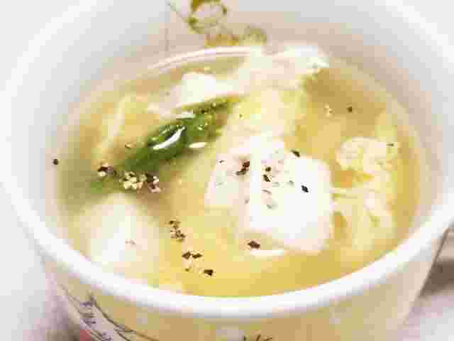 アスパラと豆腐の卵とじスープ