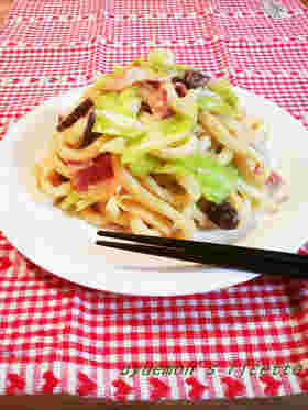 レモン香るクリームチーズ焼きうどん