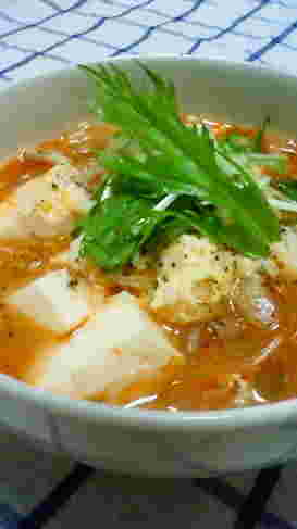 豆腐と春雨の酸辣湯